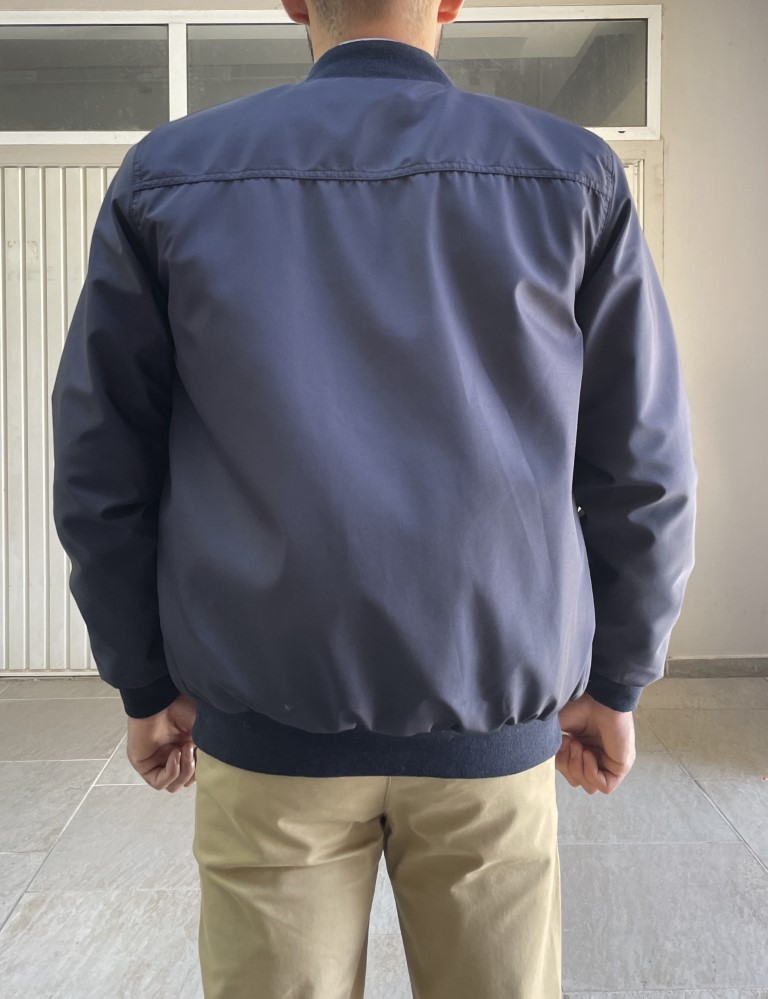 Ανδρικό μπλε μπουφάν Bomber BC24913B φωτογραφία